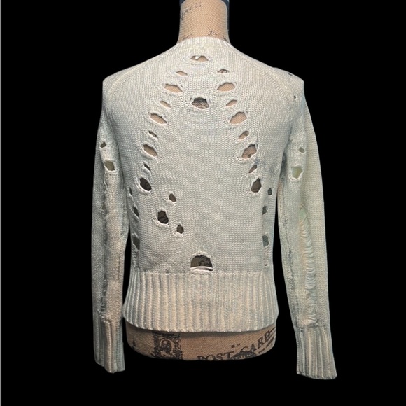 Sunset + Spring Distressed Cream Sweater - Picture 2 of 7